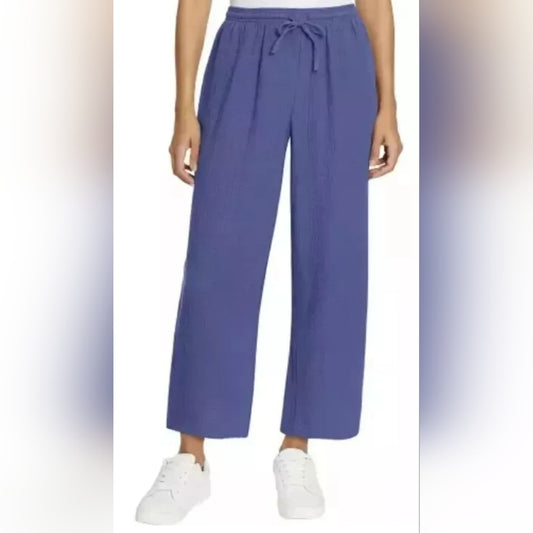 Jessica Simpson Pant Cotton Gauze Wide-Leg Cropped Large - NEW W/OUT TAGS