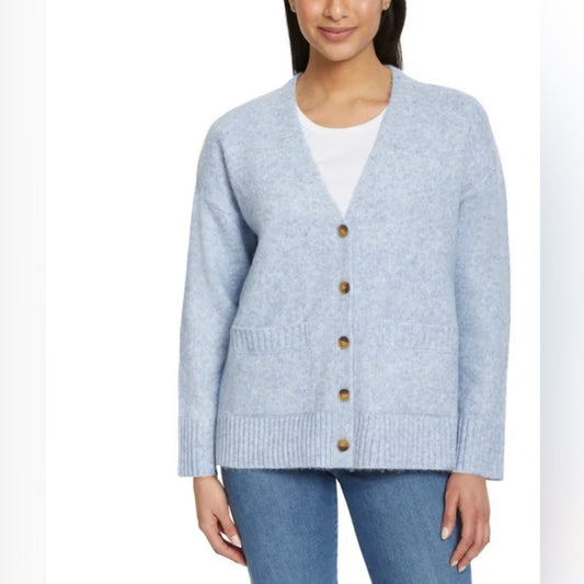 Ella Moss Ladies' Button Front Cardigan Large Blue - NEW W/OUT TAGS