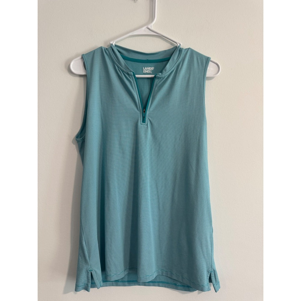 Lands End Ladies' Active Quarter Zip Sleeveless Polo