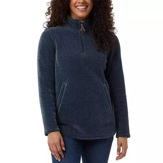 32 Degrees Heat Women's Mock Neck Fleece 1/4 Zip Pullover Sweater with Pockets (1797421)