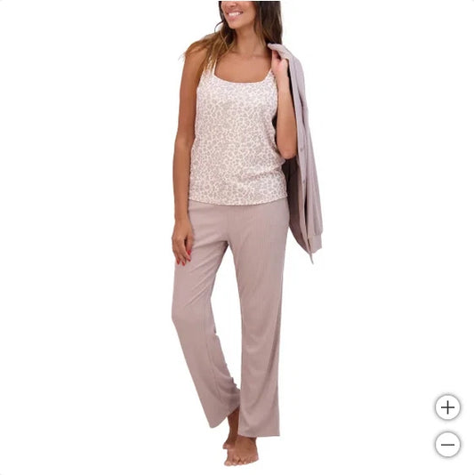 Live 2 Lounge Ladies' 3-Piece Cooling Effects Lounge Set Cardigan, Tank, Pant