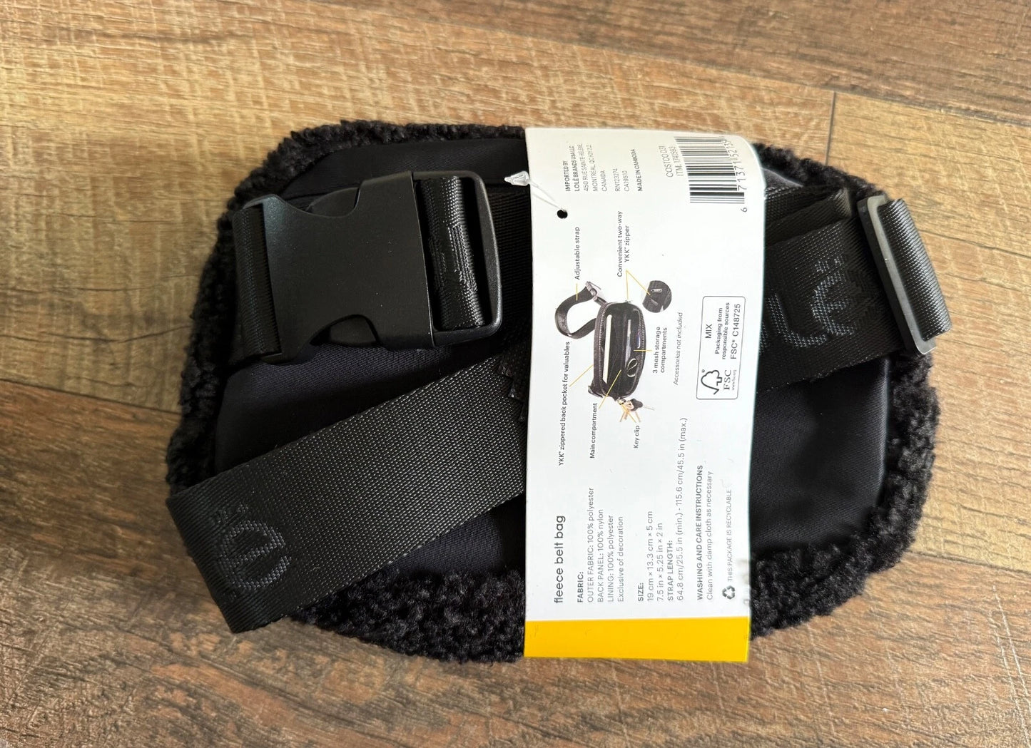 Lolë Unisex Sherpa Belt Bag, Black, One Size 1741593