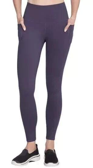 NWT SKECHERS GO WALK 1794682 PURPLE HIGH WAISTED LEGGINGS SZ S