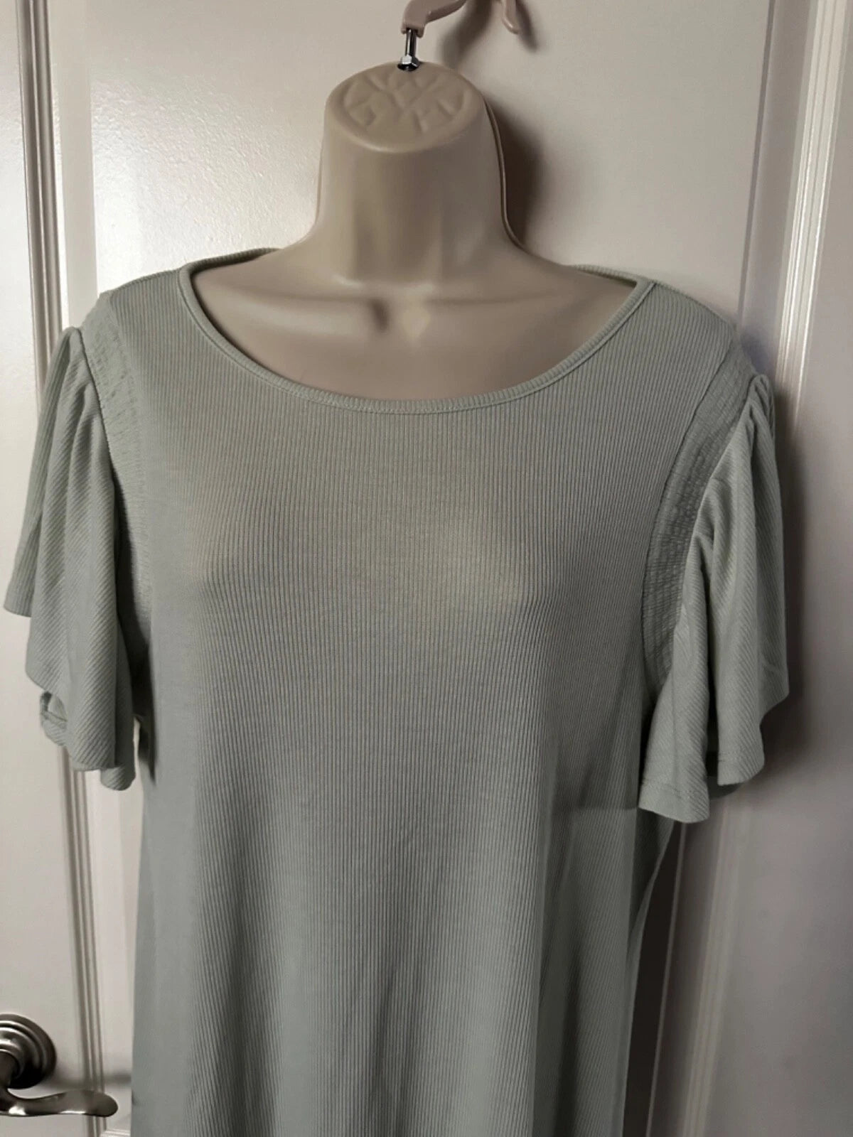 ECOTHREADS WOMENS RIBBED KNIT SHIRT DRESS 1673930