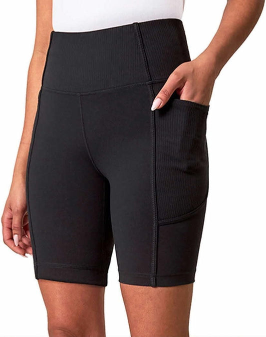 Mondetta Womens Active Midweight Ribbed Bike Short 1849672
