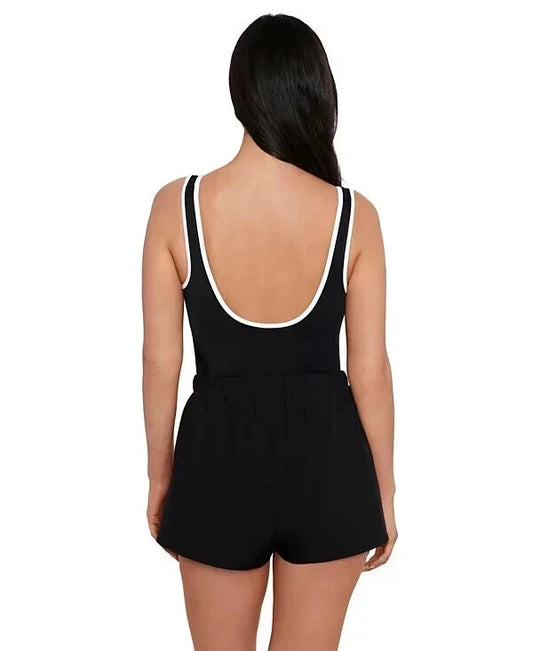 NWT PENBROOKE 1801966 BLACK PICKLEBALL SWIMSUIT 1801966