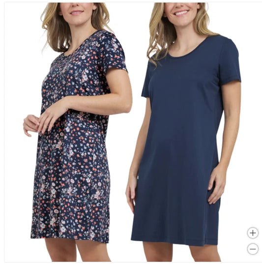 Lands End Ladies' 100% Supima Cotton Sleep Dress, 2 pack, NEW 1755846