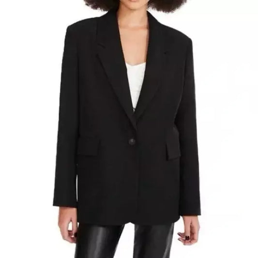 Steve Madden Women's Oversized Fit Shoulder Pads Blazer 1793316