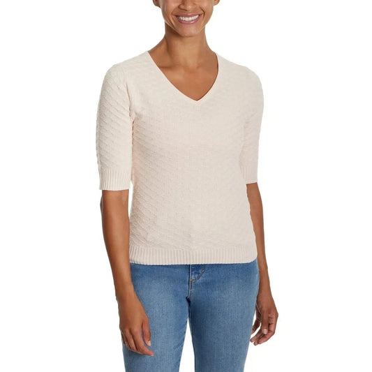 Ella Moss Women's Elbow Sleeve Sweater, Cream 1853621