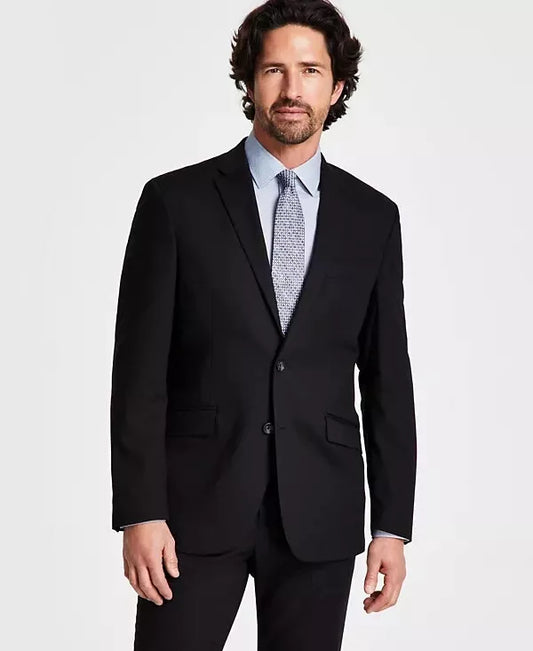 Kenneth Cole Reaction Men's Techni-Cole Suit Separate Slim-Fit Jacket,Black,40S