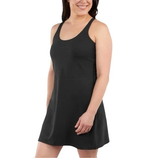 Elle Sport Women's Active Tank Dress Black NWT 1856544