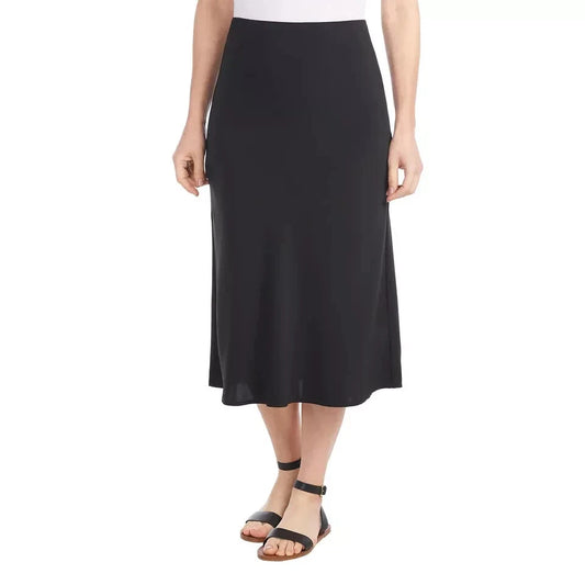 NWT HILARY RADLEY 1769131 BLACK PULL ON CREPE SKIRT 1769131