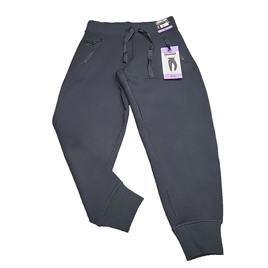 Kirkland Signature Ladies Joggers Drawstring Small X-Size Black Pants w Pockets 7771047
