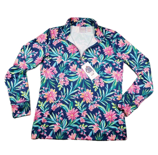 Stella Parker Sun Protection Shirt UPF 5  Small Pink Lilly Pullover Golf Tennis  1799969