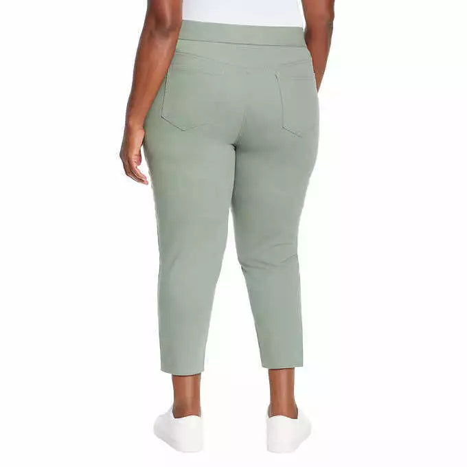 Gloria Vanderbilt Ladies Slim Fit Mid Rise Pull on Pants  (1503632)