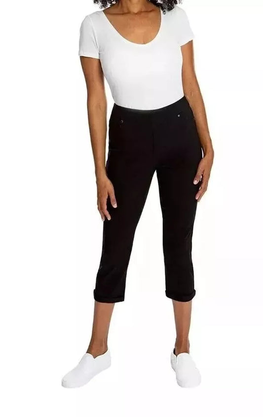 Women's Mario Serrani Italy Pull on Comfort Stretch Fabric Capri! (1764407)